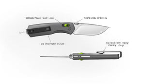 A sketch of the Carter pocket knife.