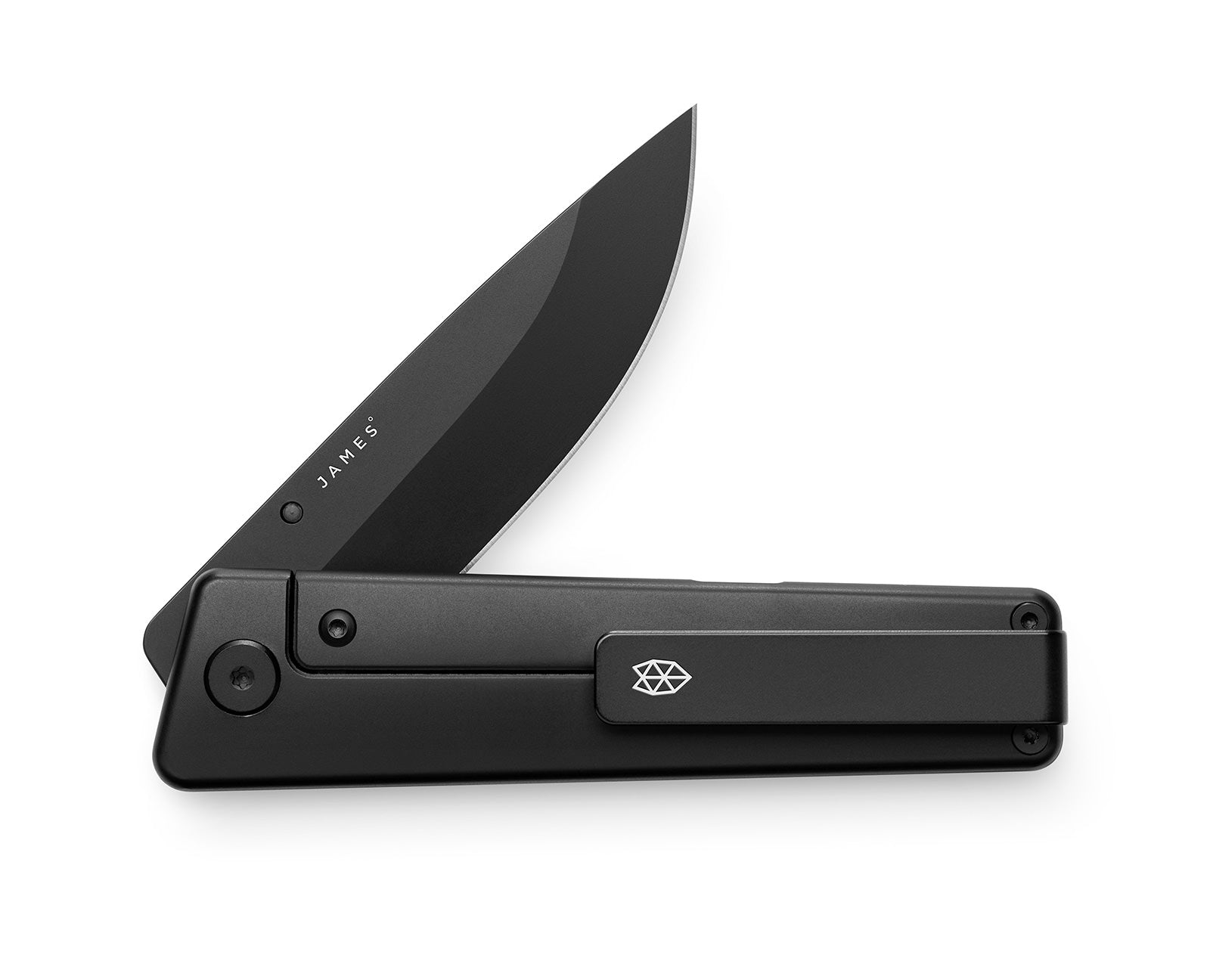 The Chapter 2 black titanium knife.