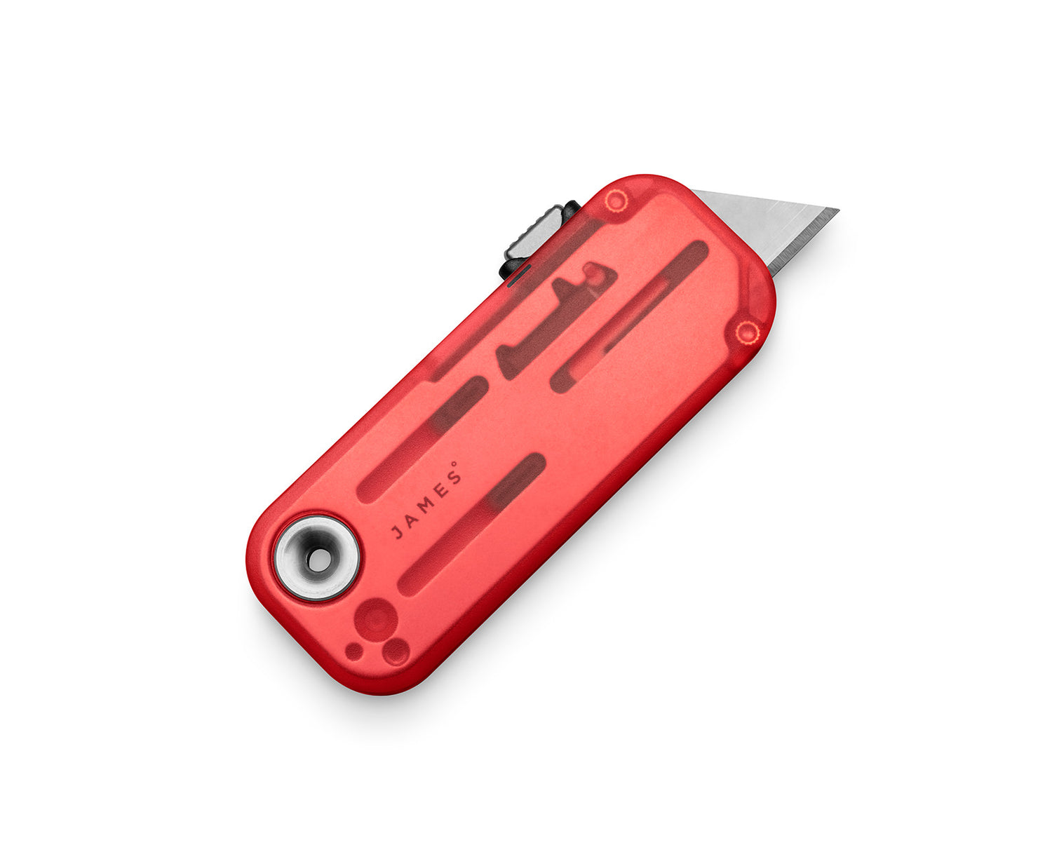 The Palmer Clear EDC utility knife in coral.