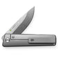 The Chapter 2 pocket knife in titanium and Damasteel.